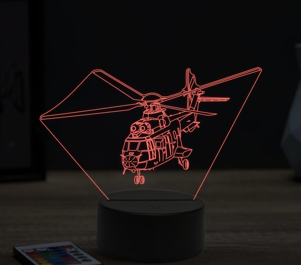 Beling 3D lampa,330 puma helicopter, 16 farebná ULA1
