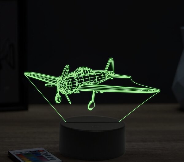Beling 3D lampa, Mitsubishi A6M Zero, 16 farebná ULA3