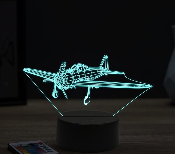 Beling 3D lampa, Mitsubishi A6M Zero, 16 farebná ULA3