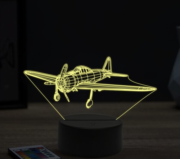 Beling 3D lampa, Mitsubishi A6M Zero, 16 farebná ULA3