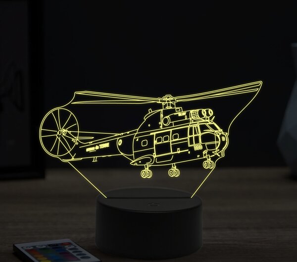 Beling 3D lampa, Aerospatiale-SA-330-Puma, 16 farebná ULA5