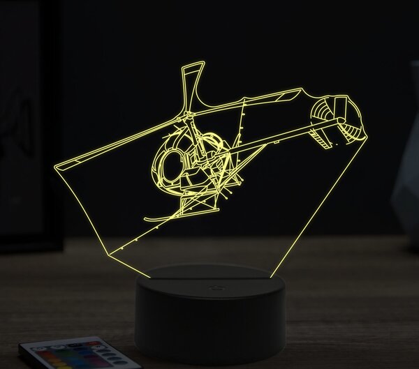 Beling 3D lampa,Agro helicopter, 16 farebná ULA6