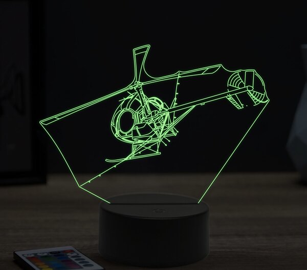 Beling 3D lampa,Agro helicopter, 16 farebná ULA6