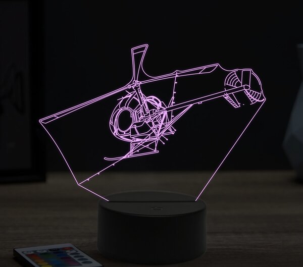 Beling 3D lampa,Agro helicopter, 16 farebná ULA6
