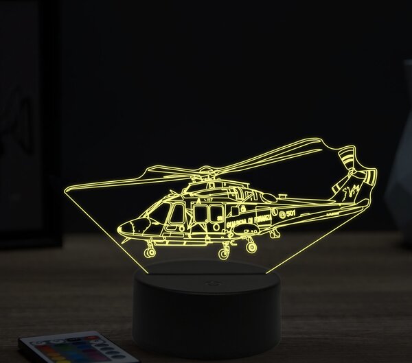 Beling 3D lampa,AgustaWestland AW169, 16 farebná ULA7
