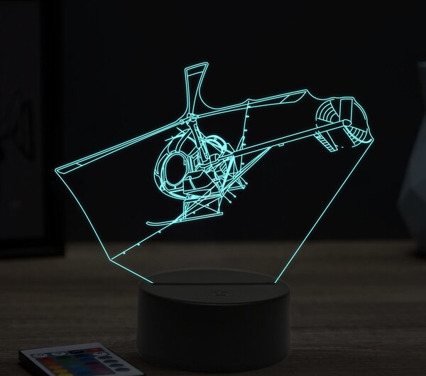 Beling 3D lampa,Agro helicopter, 16 farebná ULA6