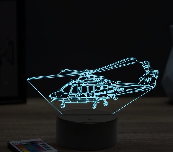Beling 3D lampa,AgustaWestland AW169, 16 farebná ULA7
