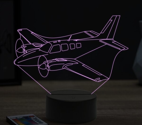 Beling 3D lampa,Beechcraft Baron G58, 16 farebná ULA19