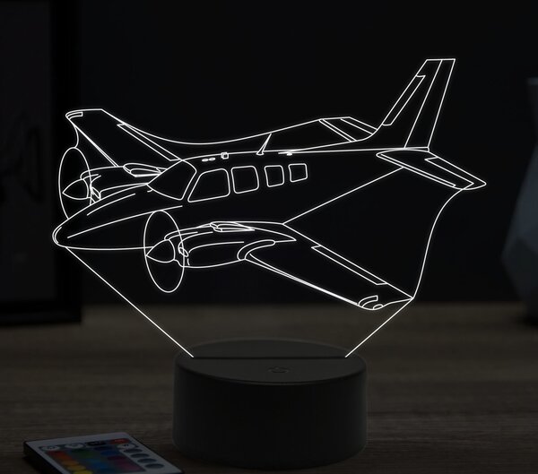 Beling 3D lampa,Beechcraft Baron G58, 16 farebná ULA19