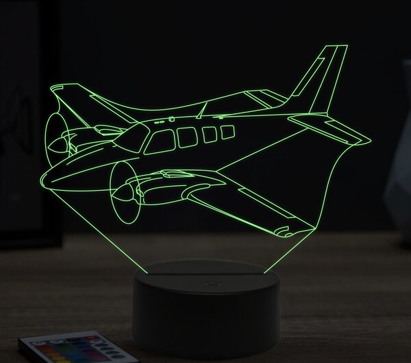 Beling 3D lampa,Beechcraft Baron G58, 16 farebná ULA19