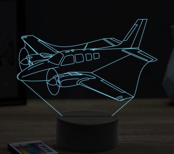 Beling 3D lampa,Beechcraft Baron G58, 16 farebná ULA19