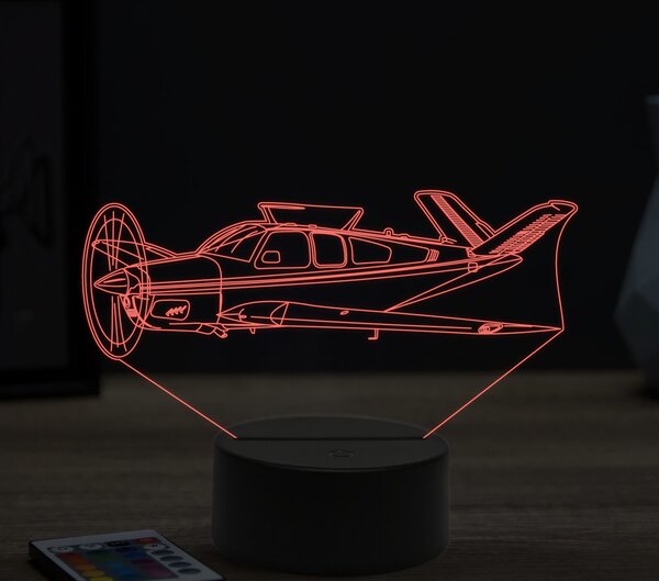 Beling 3D lampa,Beechcraft Bonanza, 16 farebná ULA20