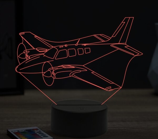 Beling 3D lampa,Beechcraft Baron G58, 16 farebná ULA19