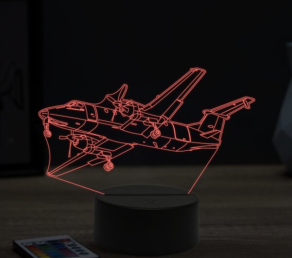 Beling 3D lampa,Beechcraft 1900, 16 farebná ULA18