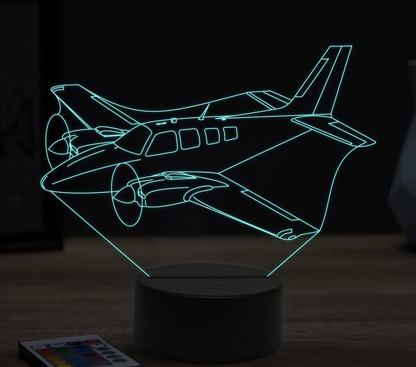 Beling 3D lampa,Beechcraft Baron G58, 16 farebná ULA19