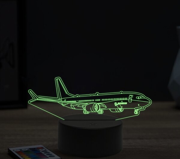 Beling 3D lampa,boeing 737, 16 farebná ULA22