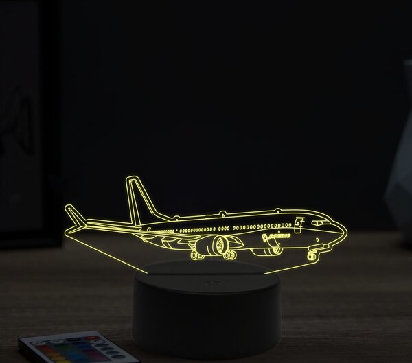 Beling 3D lampa,boeing 737, 16 farebná ULA22