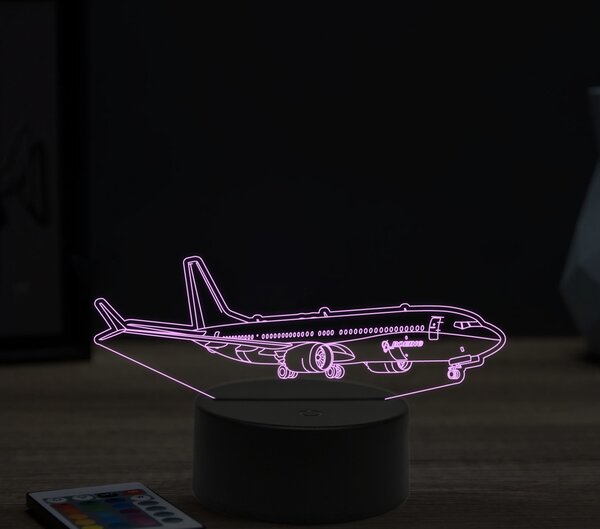 Beling 3D lampa,boeing 737, 16 farebná ULA22