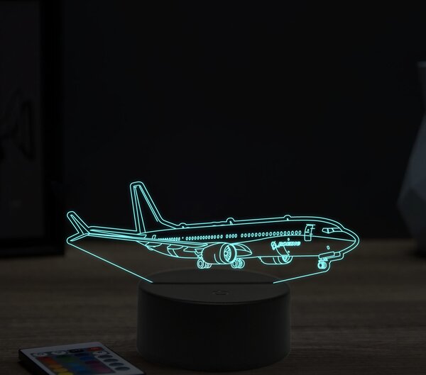 Beling 3D lampa,boeing 737, 16 farebná ULA22