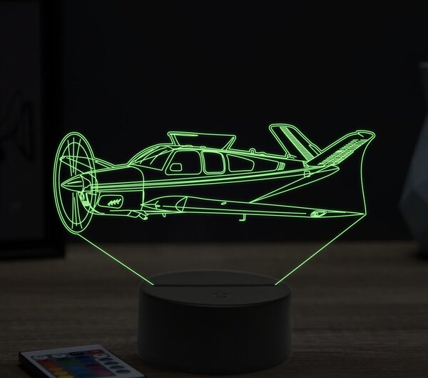 Beling 3D lampa,Beechcraft Bonanza, 16 farebná ULA20