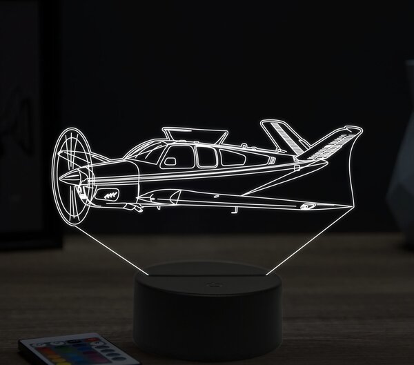 Beling 3D lampa,Beechcraft Bonanza, 16 farebná ULA20