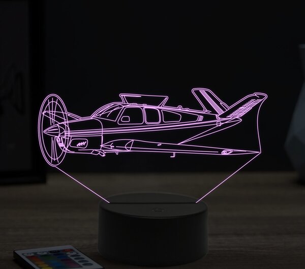 Beling 3D lampa,Beechcraft Bonanza, 16 farebná ULA20