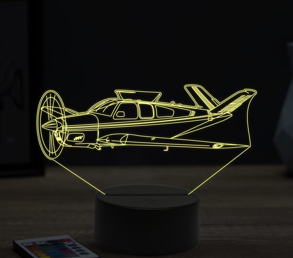 Beling 3D lampa,Beechcraft Bonanza, 16 farebná ULA20
