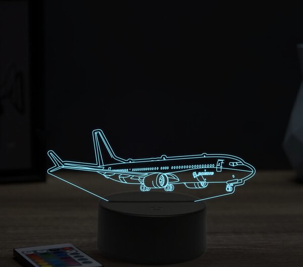 Beling 3D lampa,boeing 737, 16 farebná ULA22