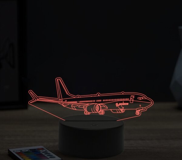 Beling 3D lampa,boeing 737, 16 farebná ULA22
