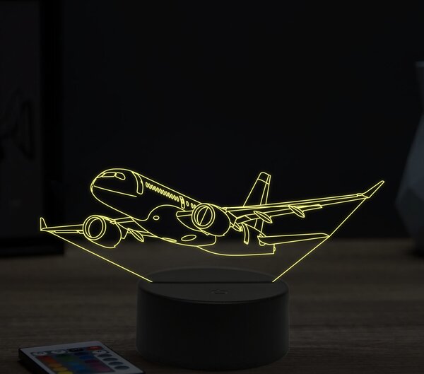 Beling 3D lampa,Airbus A220, 16 farebná ULA25