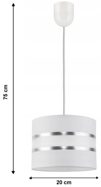 Luster na lanku CORAL S 1xE27/60W/230V biela