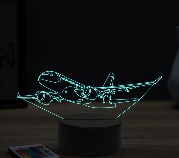 Beling 3D lampa,Airbus A220, 16 farebná ULA25