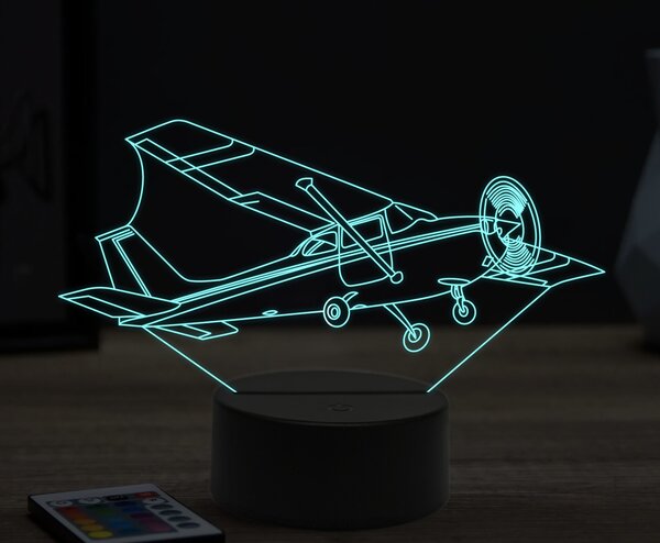 Beling 3D lampa,Cessna 172, 16 farebná ULA27