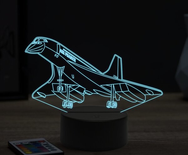 Beling 3D lampa,Concorde, 16 farebná ULA31
