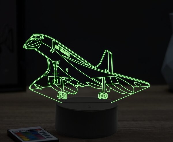 Beling 3D lampa,Concorde, 16 farebná ULA31