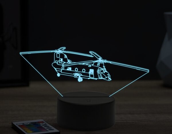 Beling 3D lampa,Boeing CH-47 Chinook, 16 farebná ULA29