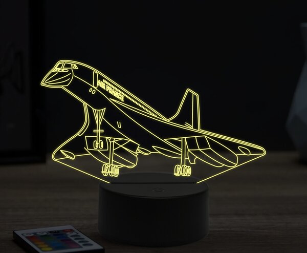 Beling 3D lampa,Concorde, 16 farebná ULA31