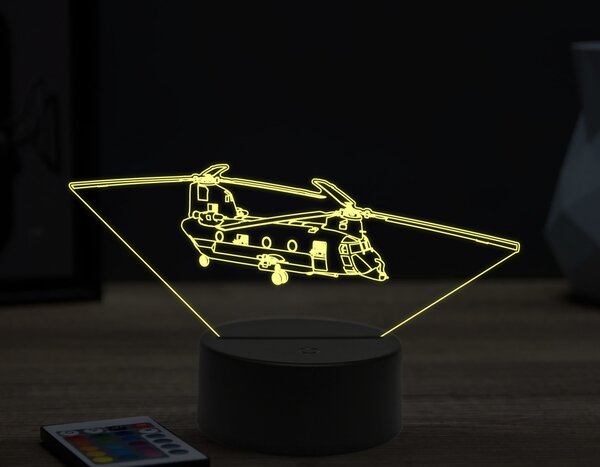 Beling 3D lampa,Boeing CH-47 Chinook, 16 farebná ULA29