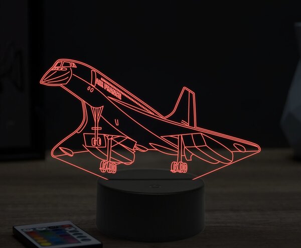 Beling 3D lampa,Concorde, 16 farebná ULA31