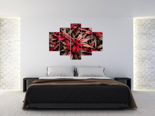 Obraz červených okvetných lístkov (150x105 cm)