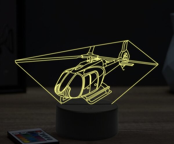 Beling 3D lampa,Eurocopter, 16 farebná ULA39