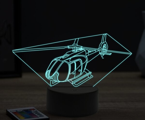 Beling 3D lampa,Eurocopter, 16 farebná ULA39
