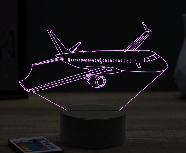 Beling 3D lampa,Embraer 1901, 16 farebná ULA37