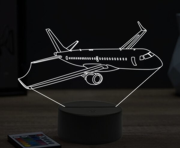 Beling 3D lampa,Embraer 1901, 16 farebná ULA37