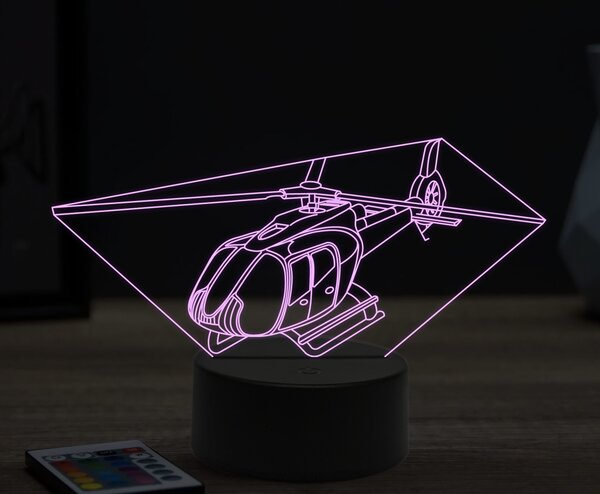 Beling 3D lampa,Eurocopter, 16 farebná ULA39