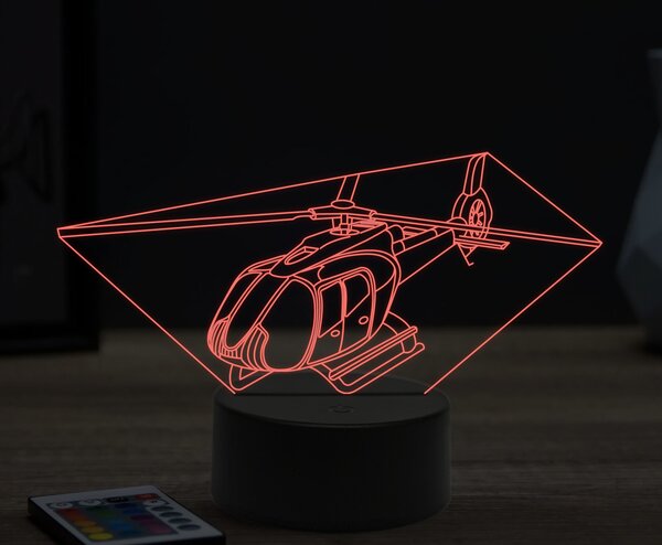 Beling 3D lampa,Eurocopter, 16 farebná ULA39