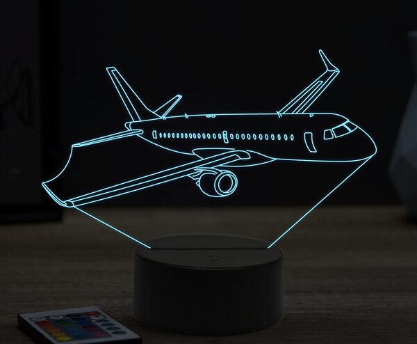 Beling 3D lampa,Embraer 1901, 16 farebná ULA37