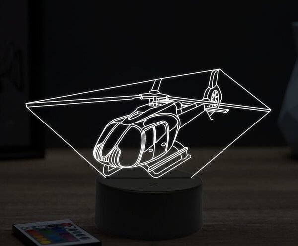 Beling 3D lampa,Eurocopter, 16 farebná ULA39
