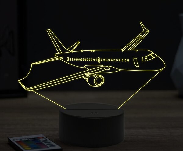 Beling 3D lampa,Embraer 1901, 16 farebná ULA37