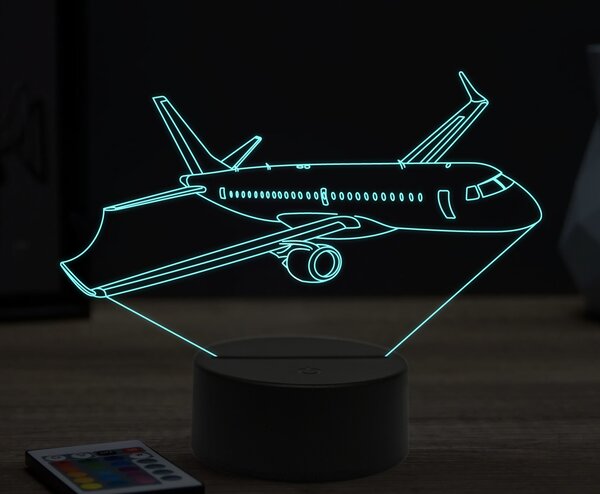 Beling 3D lampa,Embraer 1901, 16 farebná ULA37